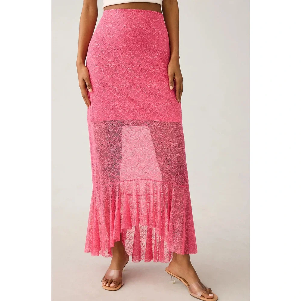 Anthropologie Sheer Lace Skirt - New Size 16 - Picture 2 of 6